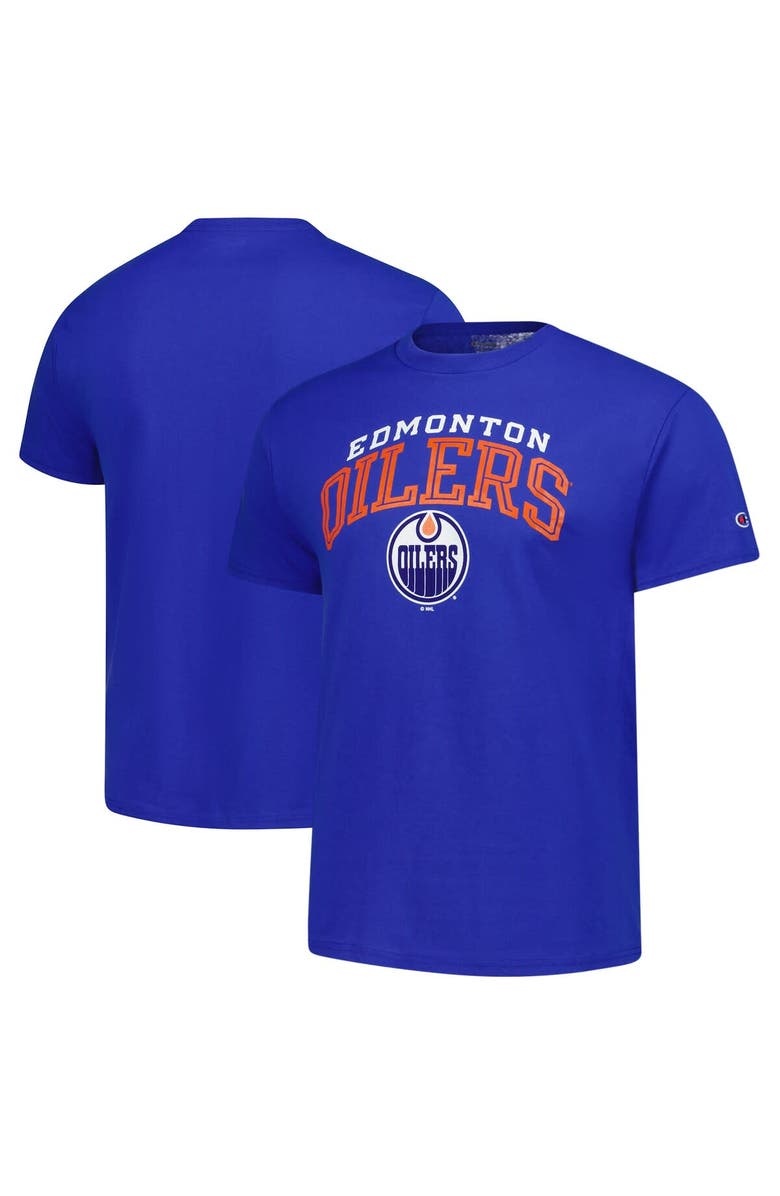 Champion Men's Champion Royal Edmonton Oilers Primary Logo T-Shirt, Main, color, 