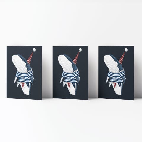 Happy Birthday Greeting Card Pack (3ct) "Whale HBD"