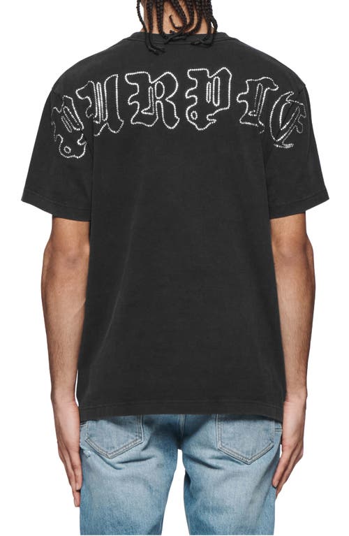 Purple Brand Heavyweight Jersey Jewel Logo T-shirt In Black
