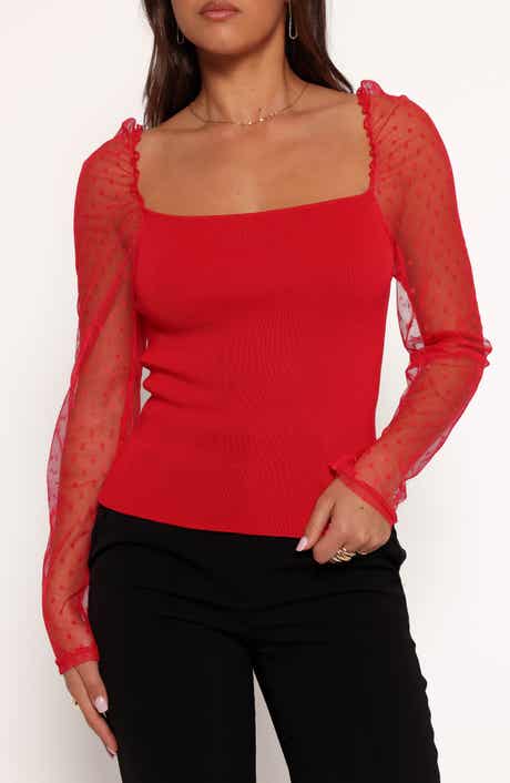 Petal & Pup Rigala Dotted Long Sleeve Knit Top