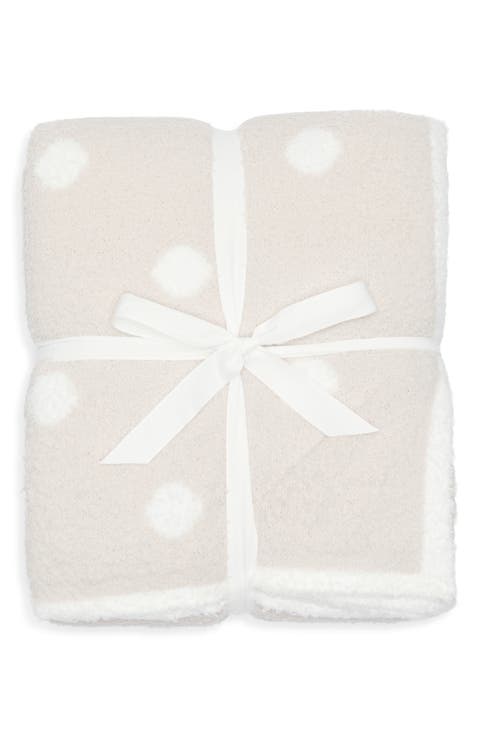 Polka Dot Butter Throw Blanket