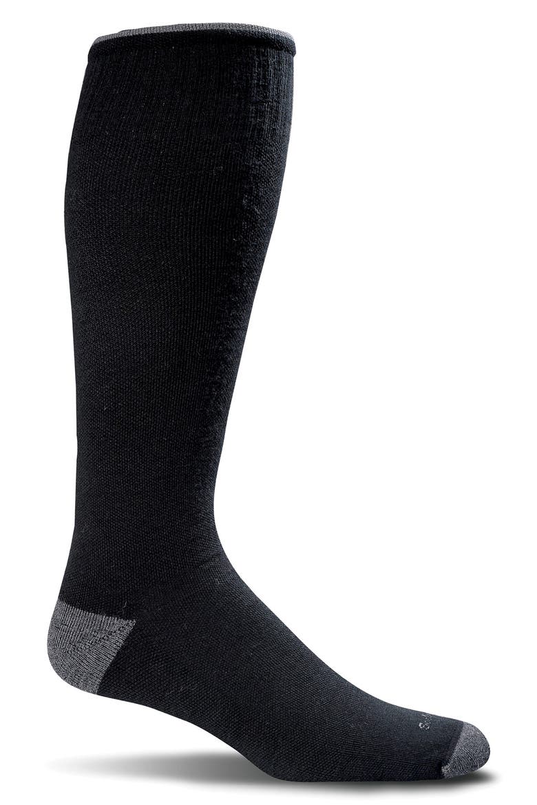 Elevation Compression Socks, Main, color, BLACK