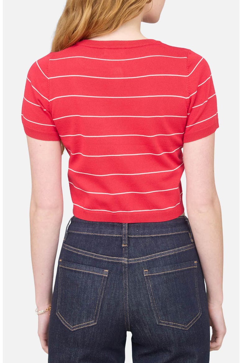 Short Sleeve Cardigan, Alternate, color, RED
