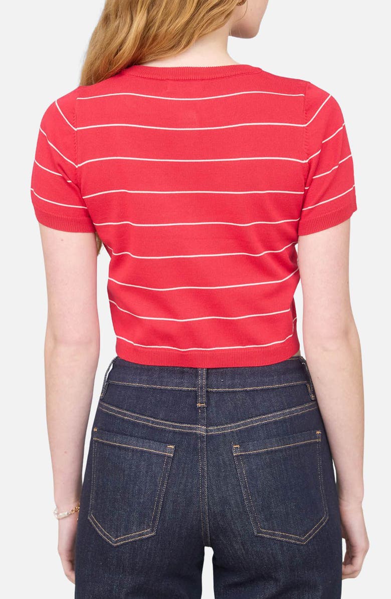 Blu Pepper Short Sleeve Cardigan, Alternate, color, Red