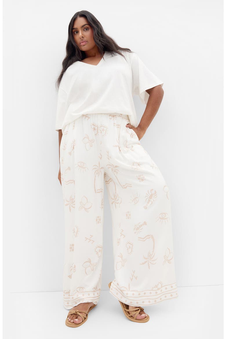 Alessia Wide Leg Pants, Alternate, color, STONE CONVERSATIONAL