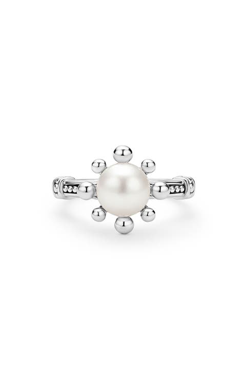 18K Luna Fleur Pearl Floral Ring