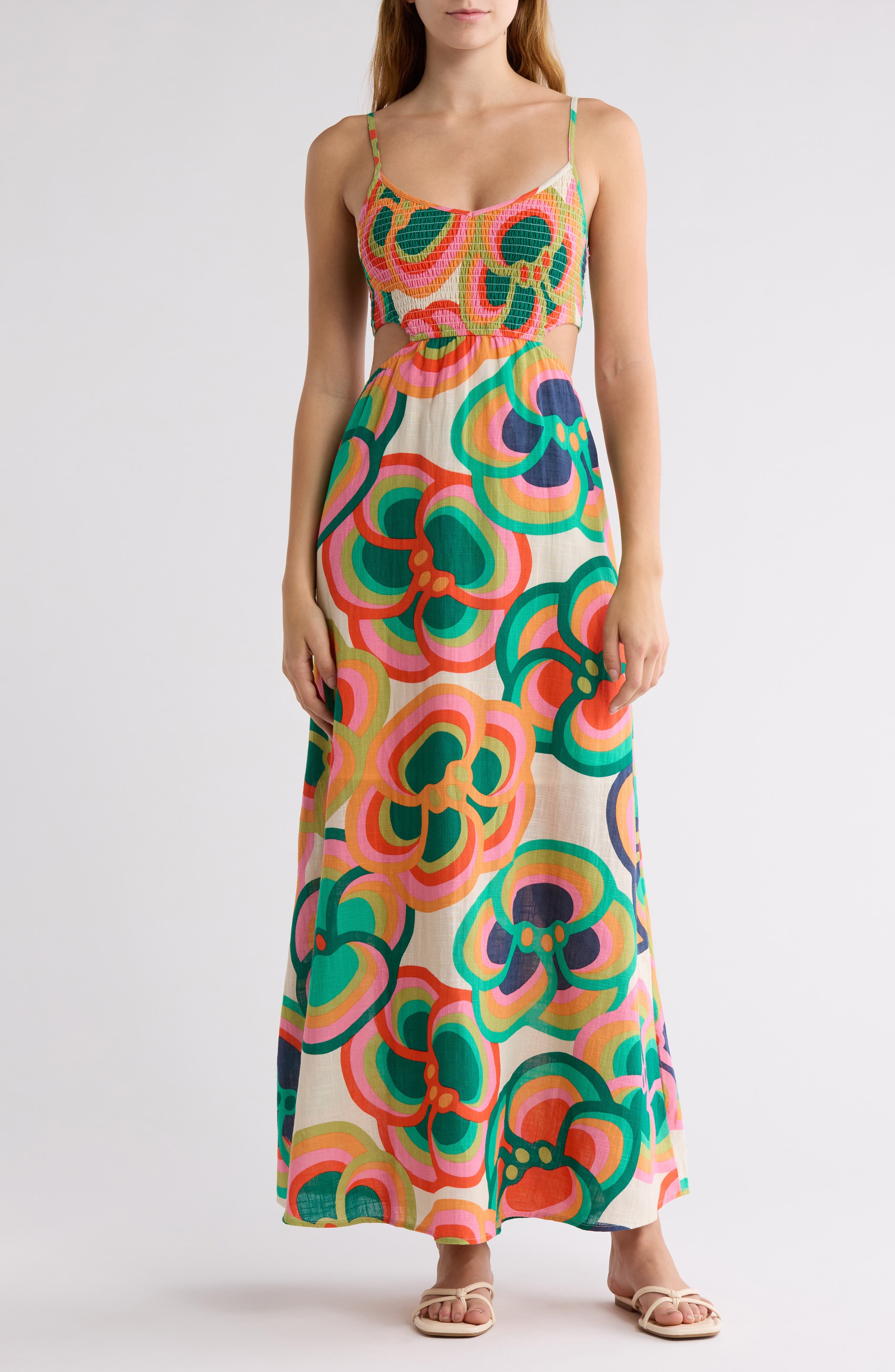 Billabong x Mami Wata True Desire Cutout Cotton Maxi Dress