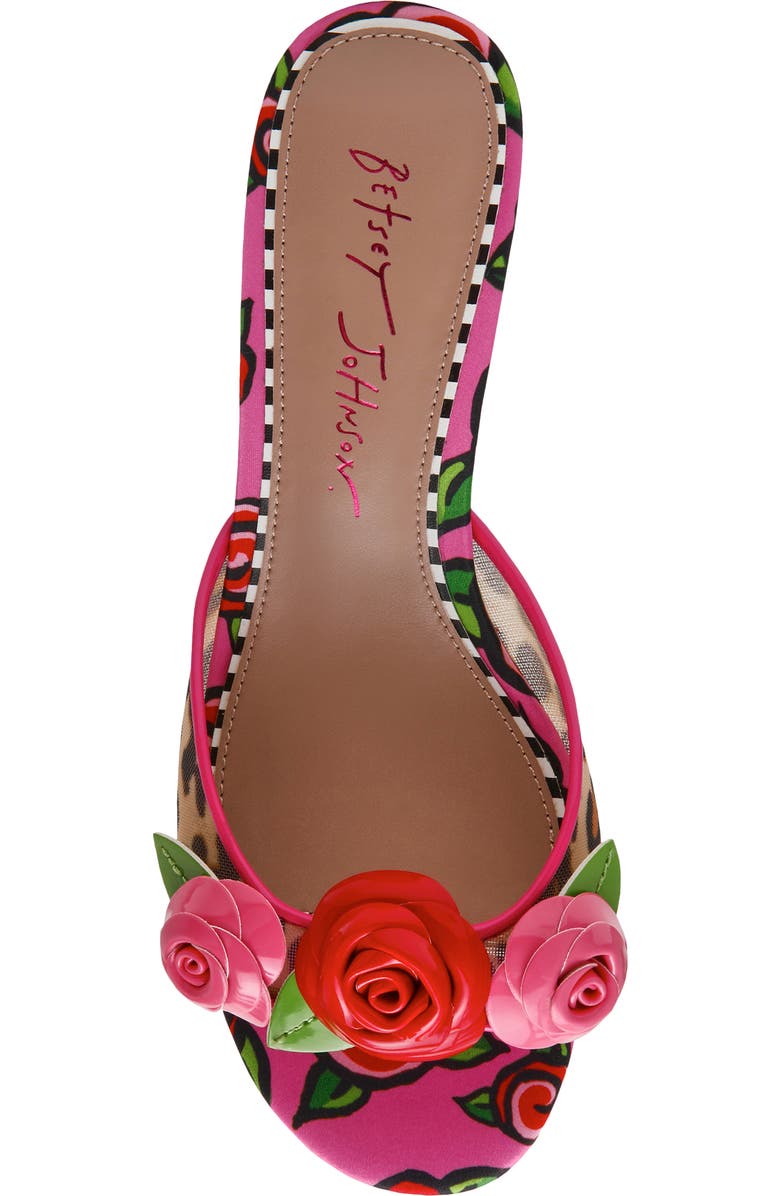Betsey Johnson Lambert Flower Embellished Sandal, Alternate, color,