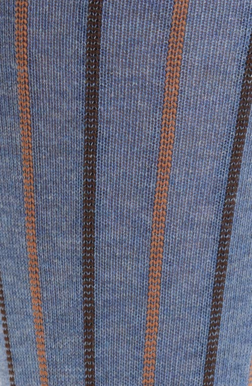 Nordstrom Vertical Stripe Cotton Blend Dress Socks In Blue
