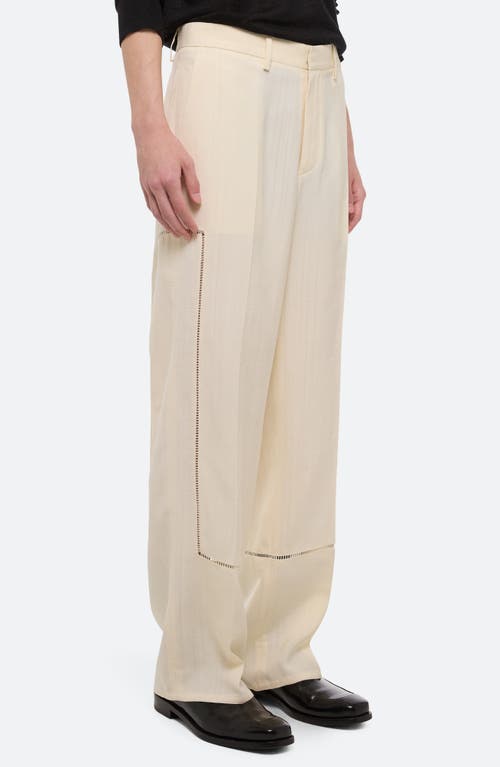 HELMUT LANG HELMUT LANG BORDER RELAXED FIT SLUB VISCOSE CARPENTER PANTS 