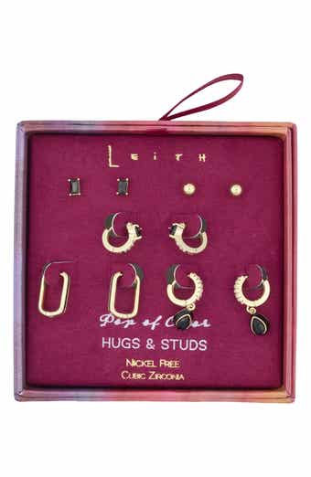 5-Pack Stud & Hoop Earrings
