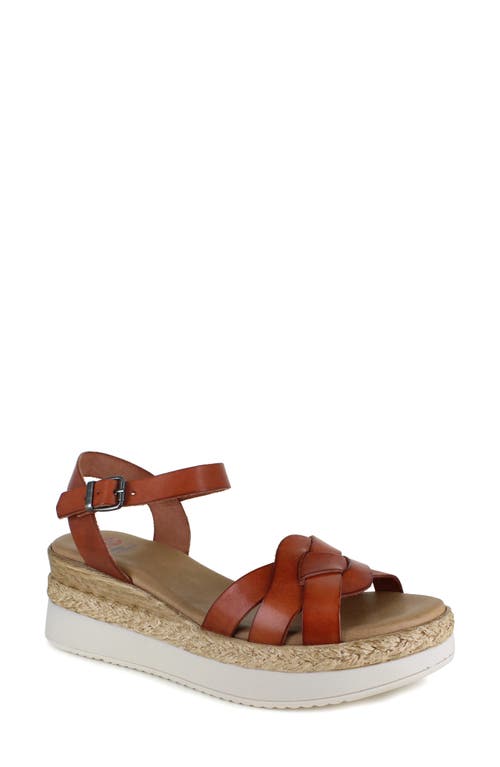 Shop National Comfort Morella Platform Wedge Sandal In Taupe Leather