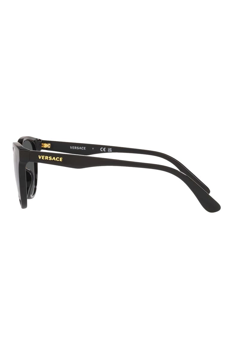 Kids' Phantos 46mm Small Round Sunglasses, Alternate, color, BLACK / DARK GREY