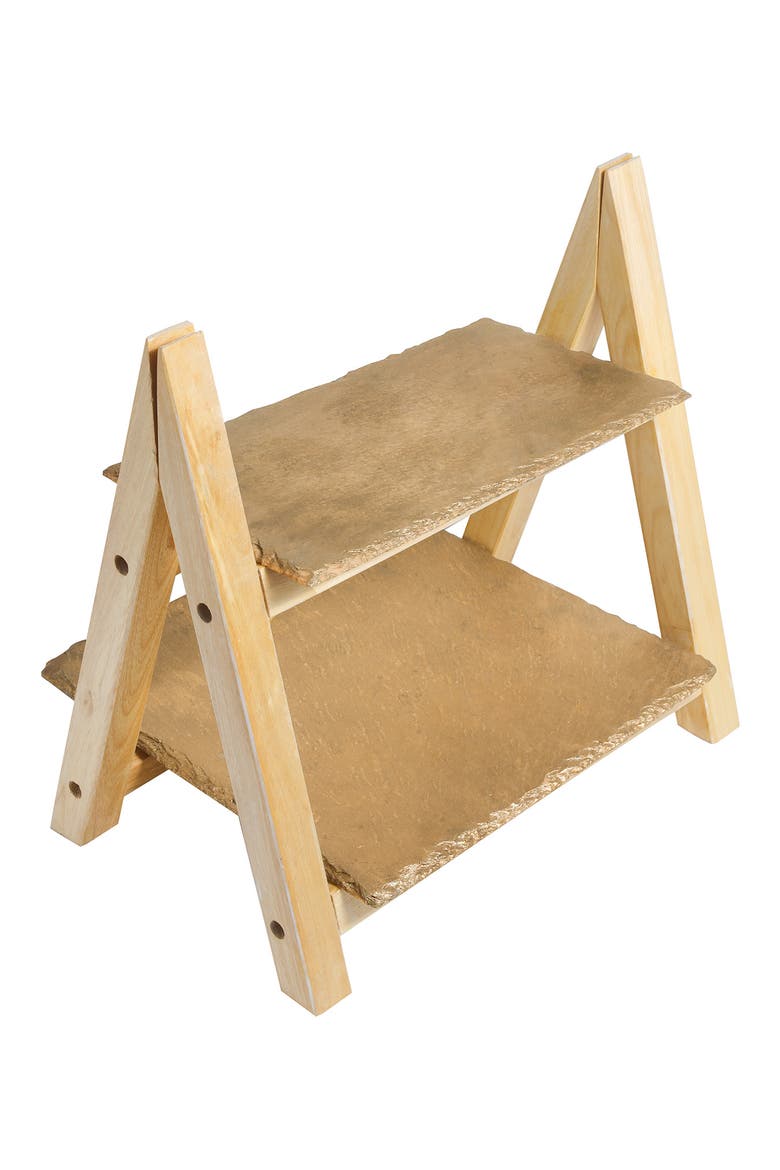 Two-Tier Server, Main, color, YELLOW GOLD