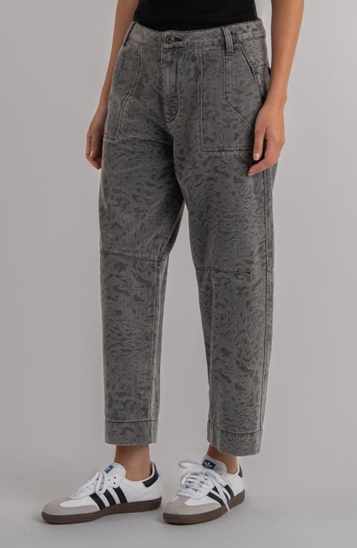 Kut From The Kloth Ashton High Waist Crop Wide Leg Barrel Jeans In Gray