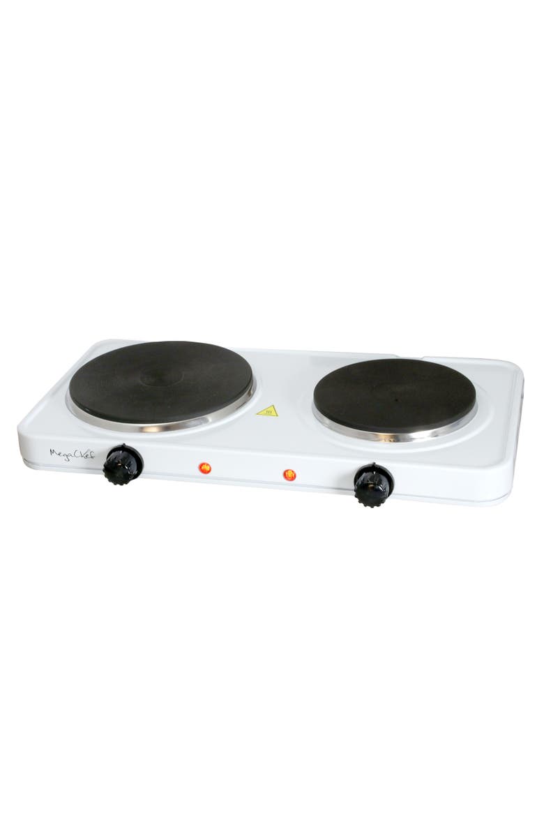Dual Burner Cooktop, Alternate, color, White