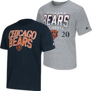 STARTER Men's Starter  Navy/Gray Chicago Bears Two-Pack Logo T-Shirt Set