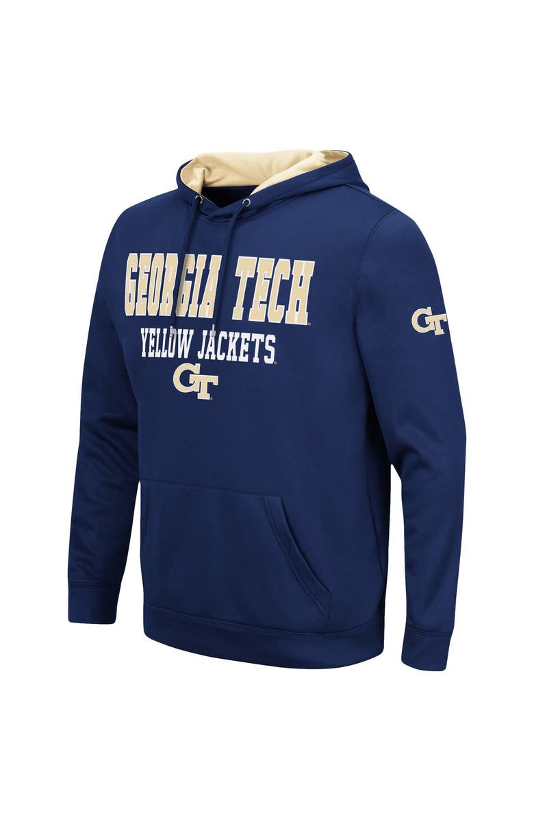 COLOSSEUM Men's Colosseum Navy Georgia Tech Yellow Jackets Sunrise Pullover Hoodie, Alternate, color,