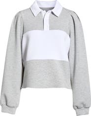 MPG Dreamweave Colorblock Puff Sleeve Rugby Shirt