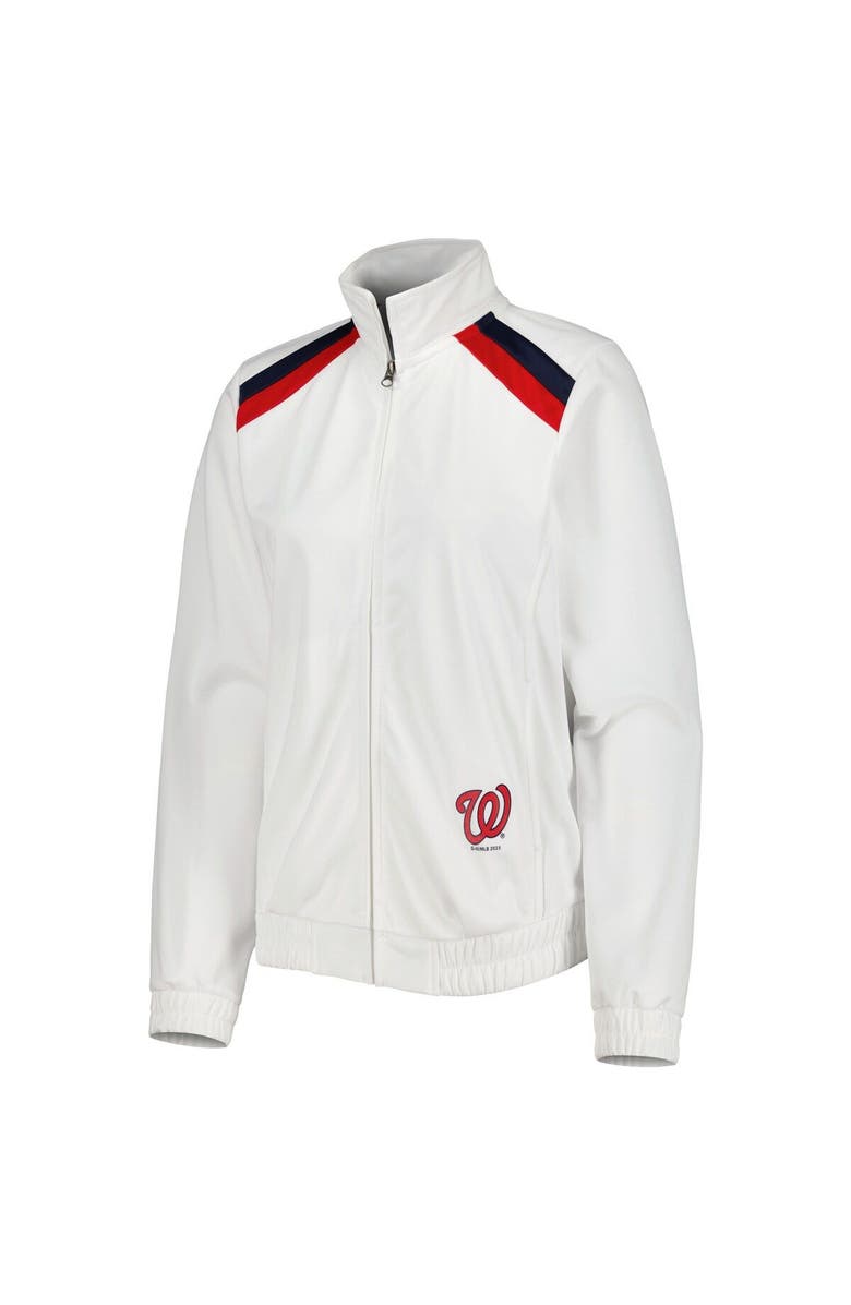 G-III 4HER BY CARL BANKS Women's G-III 4Her by Carl Banks White Washington Nationals Red Flag Full-Zip Track Jacket, Alternate, color, White