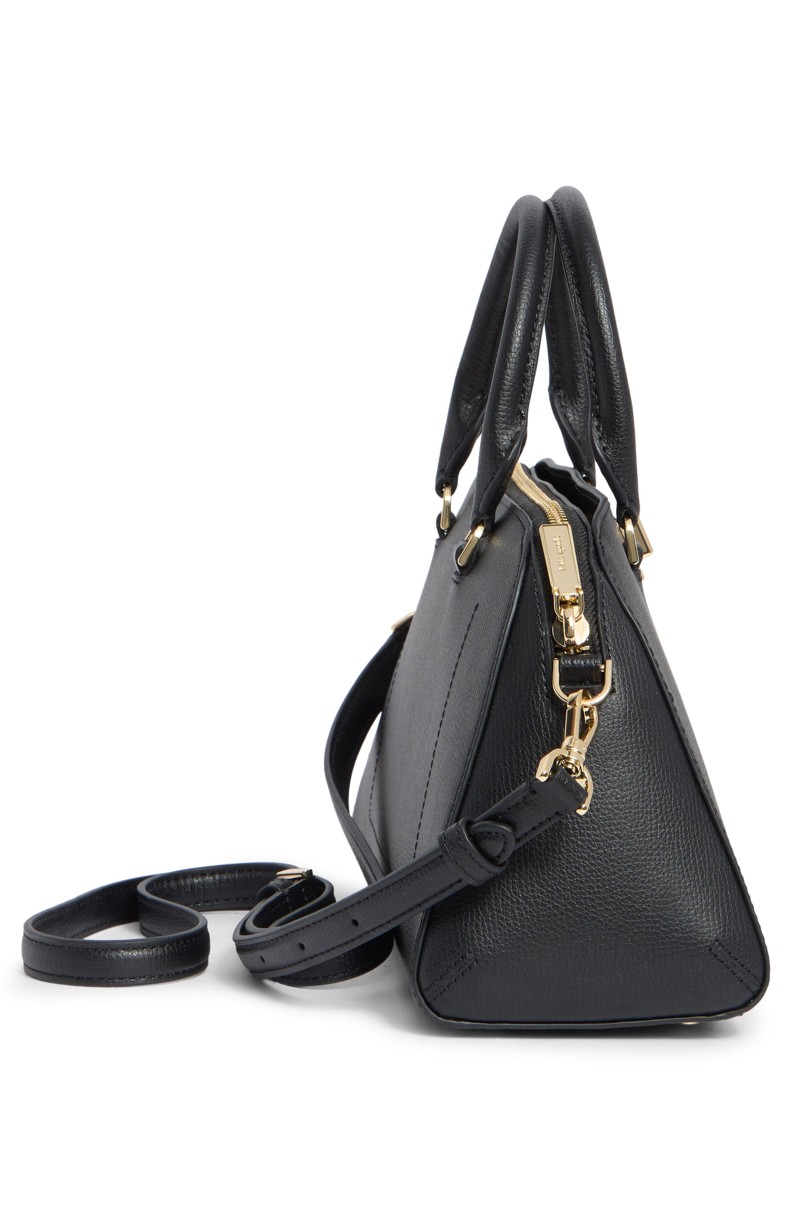 Kate Spade New York phoebe refined grain leather handbag, Alternate, color, Black