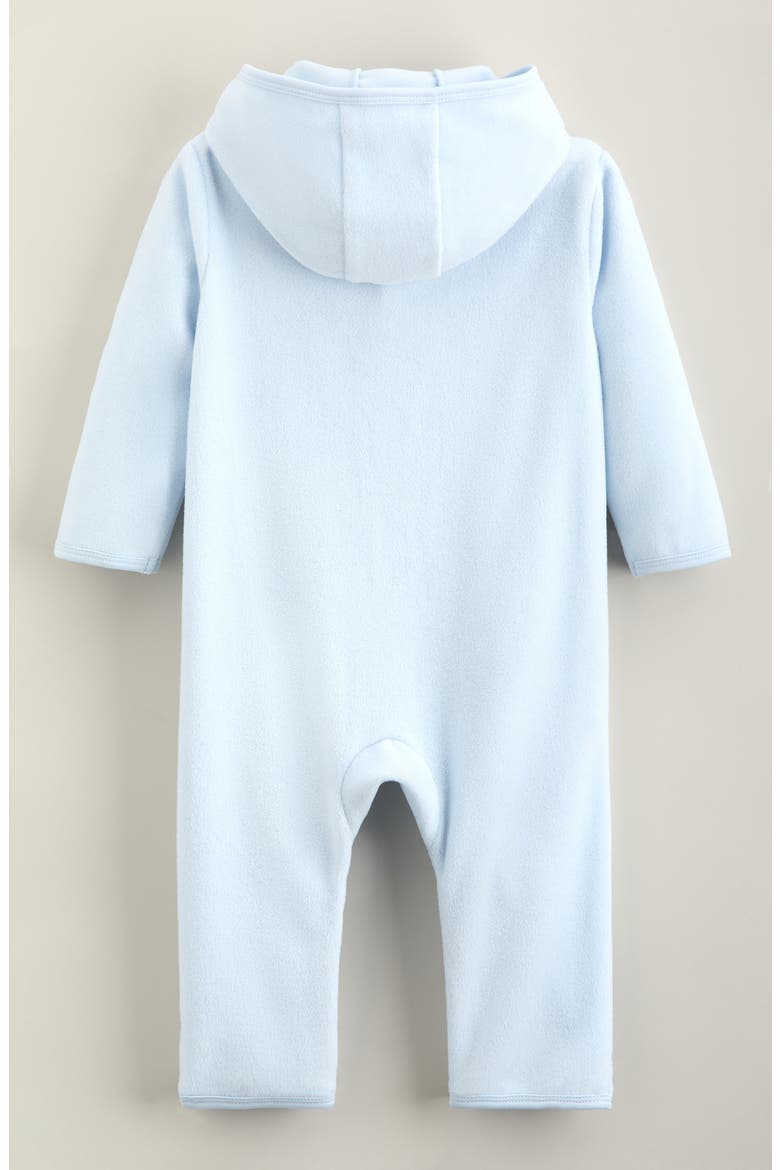 Fleece Hooded Romper, Alternate, color, BLUE AIR