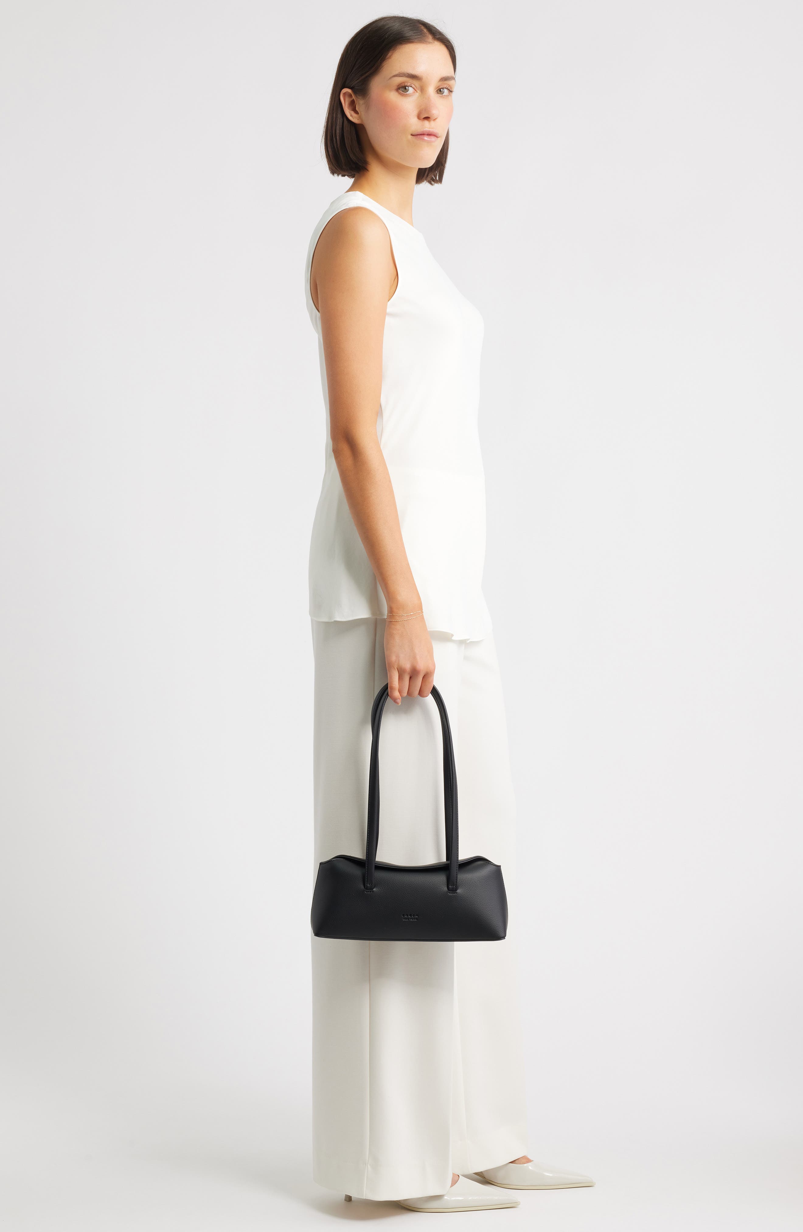 Freja New York Mini Chrystie Faux Leather Shoulder Bag, Alternate, color, 