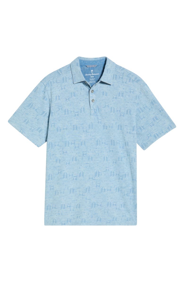 Tommy Bahama Palm Tini Polo, Main, color, Bleached Indigo