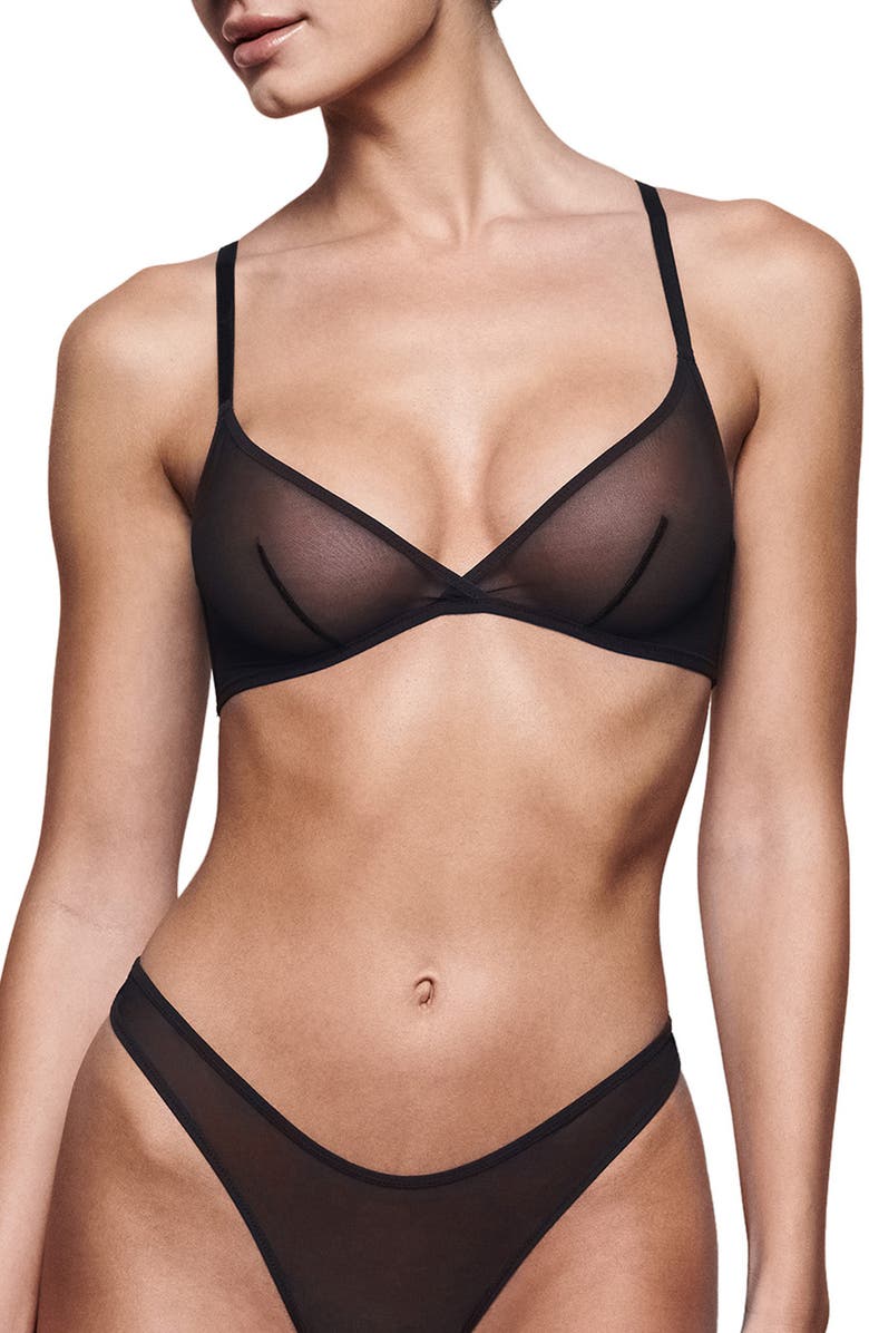 SKIMS Ultrafine Mesh Triangle Bra, Main, color,