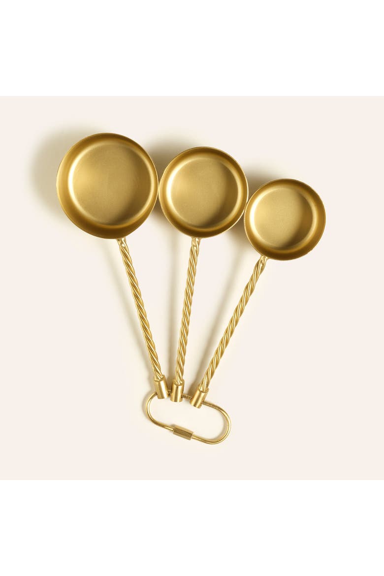 Tanda Steel Measurement Set of 3 Pcs 8" Kitchen Essential, Main, color, Metallic Gold