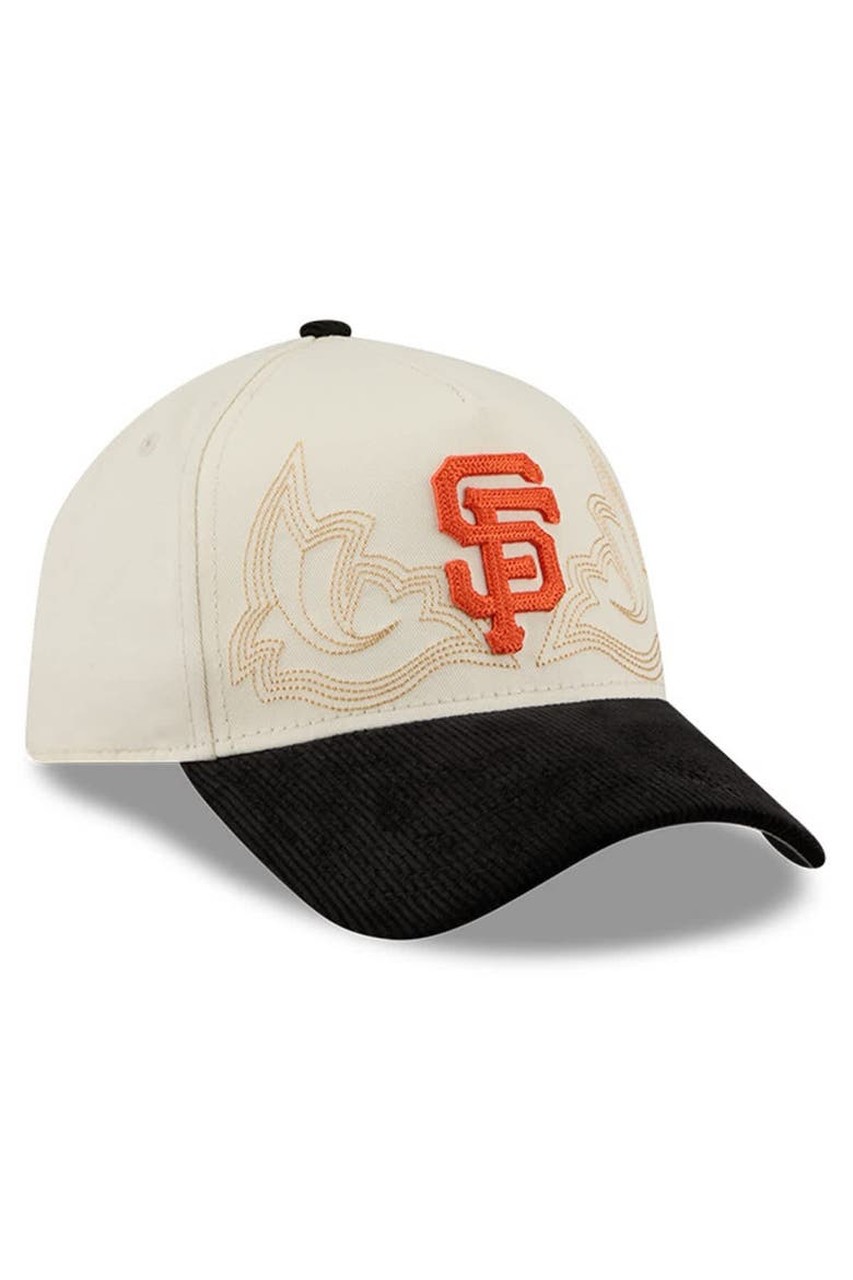 Men's New Era Stone San Francisco Giants Western Stitch 9FORTY A-Frame Adjustable Hat, Alternate, color, Stone