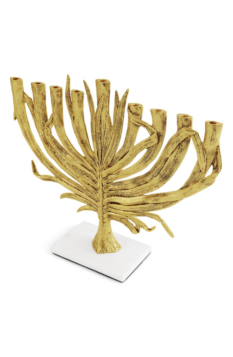 Michael Aram Palm Medium Menorah, Alternate, color, Gold