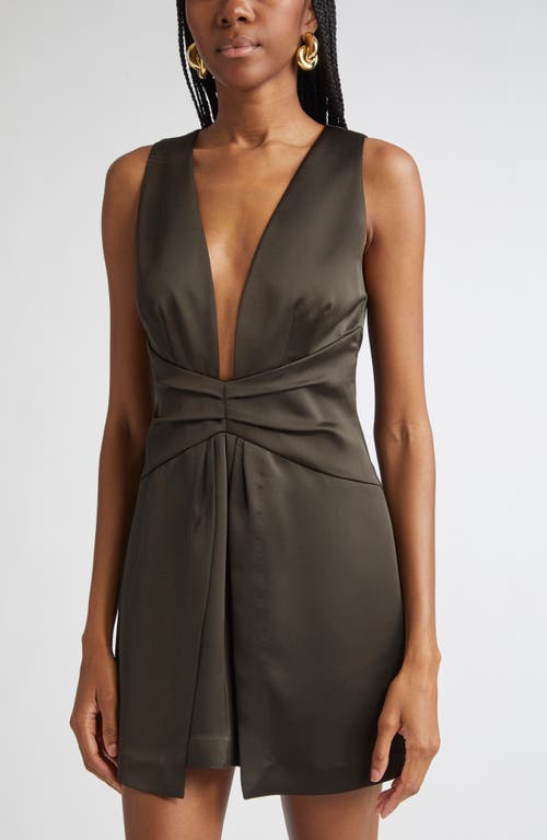Ramy Brook Cassea Plunge Minidress In Green