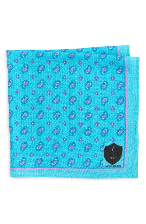 Paisley Wool Pocket Square