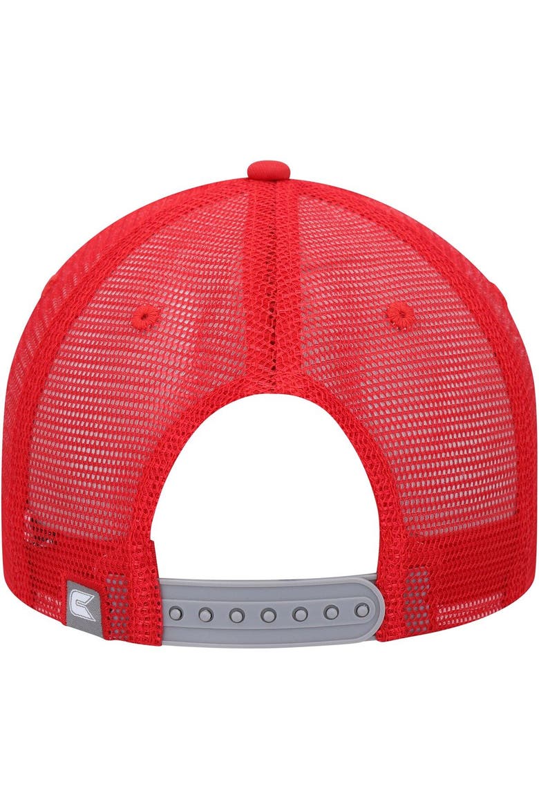 Men's Colosseum  Gray/Red Utah Utes Love Fern Trucker Snapback Hat, Alternate, color, Gray