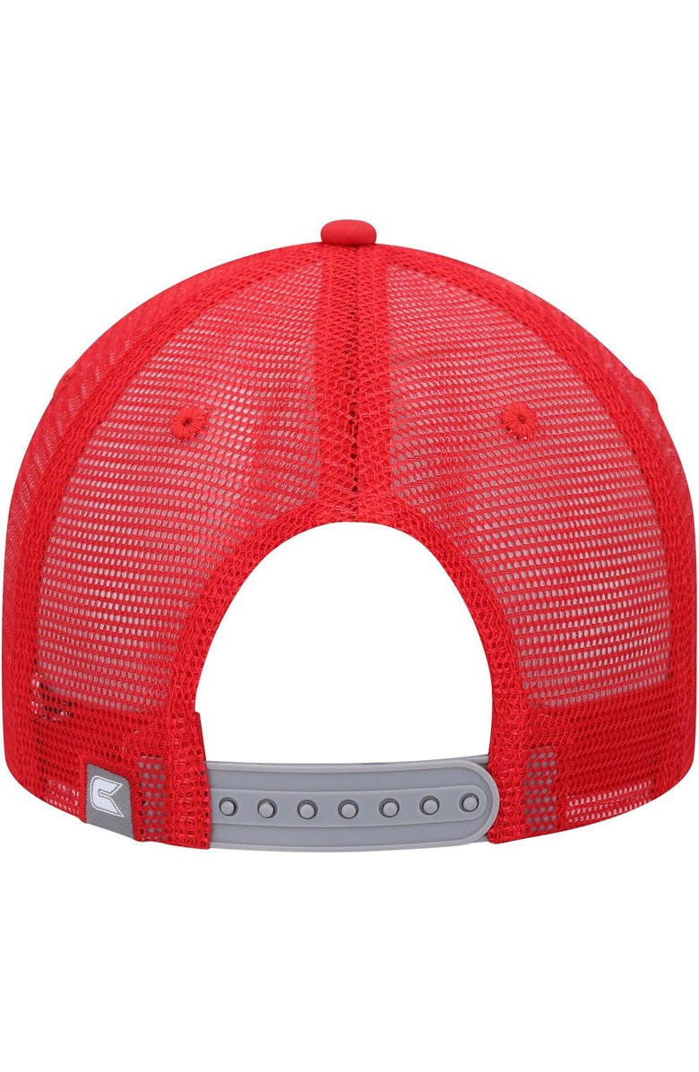 COLOSSEUM Men's Colosseum  Gray/Red Utah Utes Love Fern Trucker Snapback Hat, Alternate, color, Gray