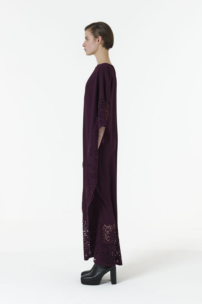 Laser-Cut Kaftan, Alternate, color, Purple