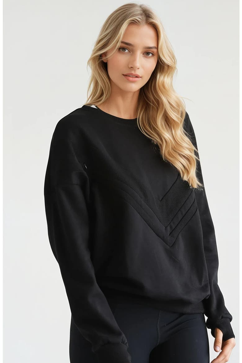 Isabella Organic Nursing and Pregnancy Sweatshirt, Alternate, color, Noir