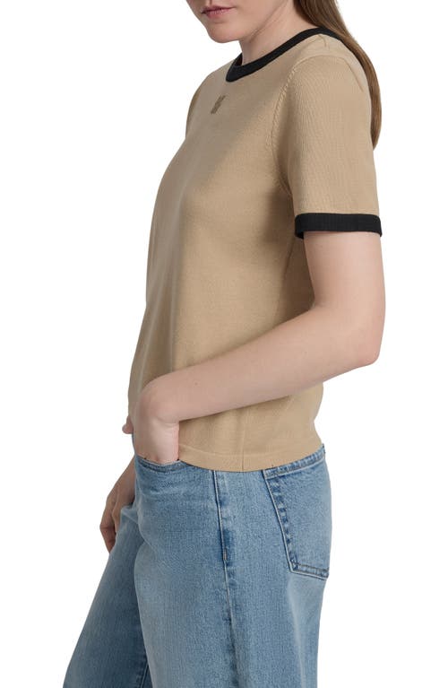 Dkny Jeans Colorblock Top In Brown
