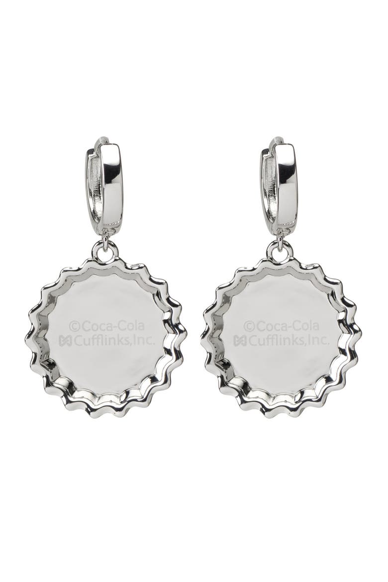 Coca Cola Cap Drop Earrings, Alternate, color, RED