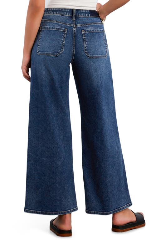 Hint Of Blu Relaxed Wide Leg Jeans In Blue