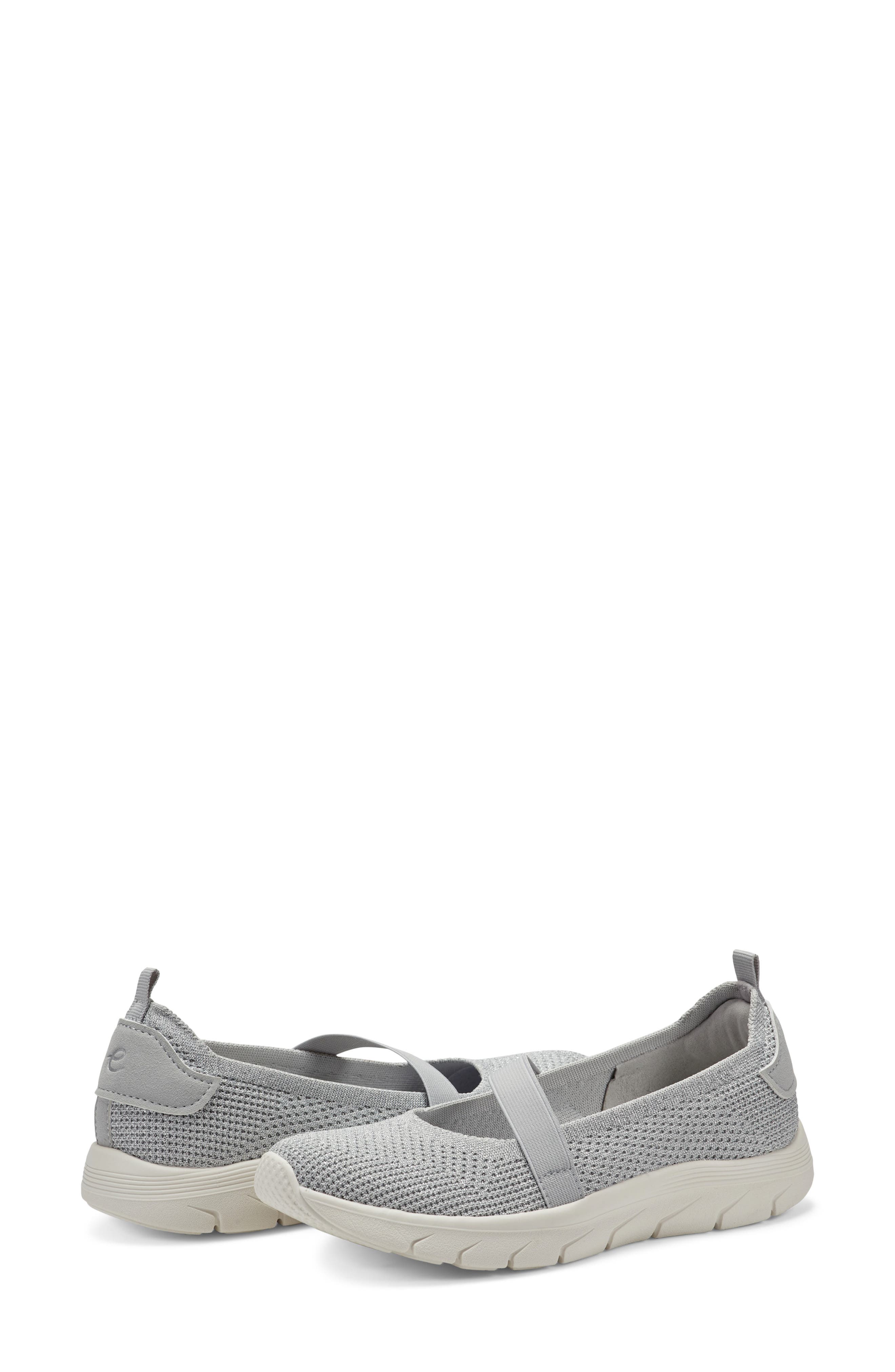 Easy Spirit x Denise Austin Varun Knit Mary Jane Sneaker, Alternate, color, Silver