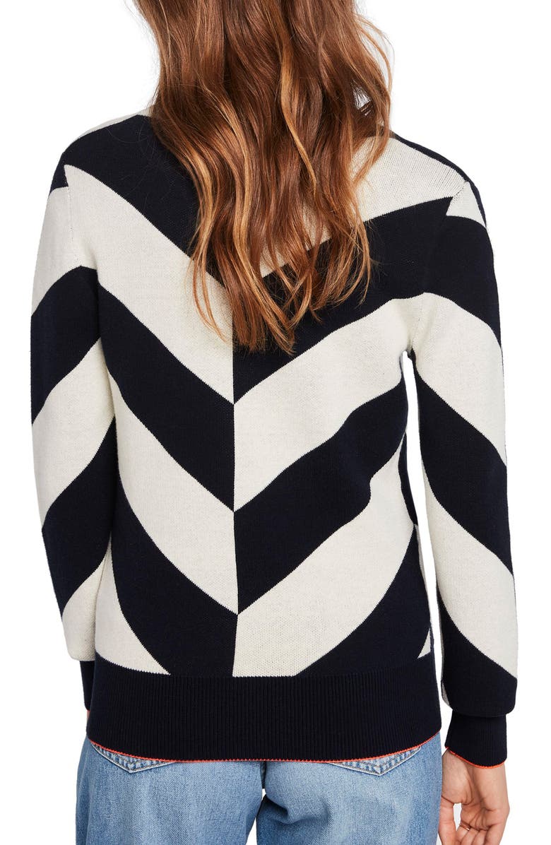 Scotch & Soda Stripe Half-Zip Pullover, Alternate, color, 