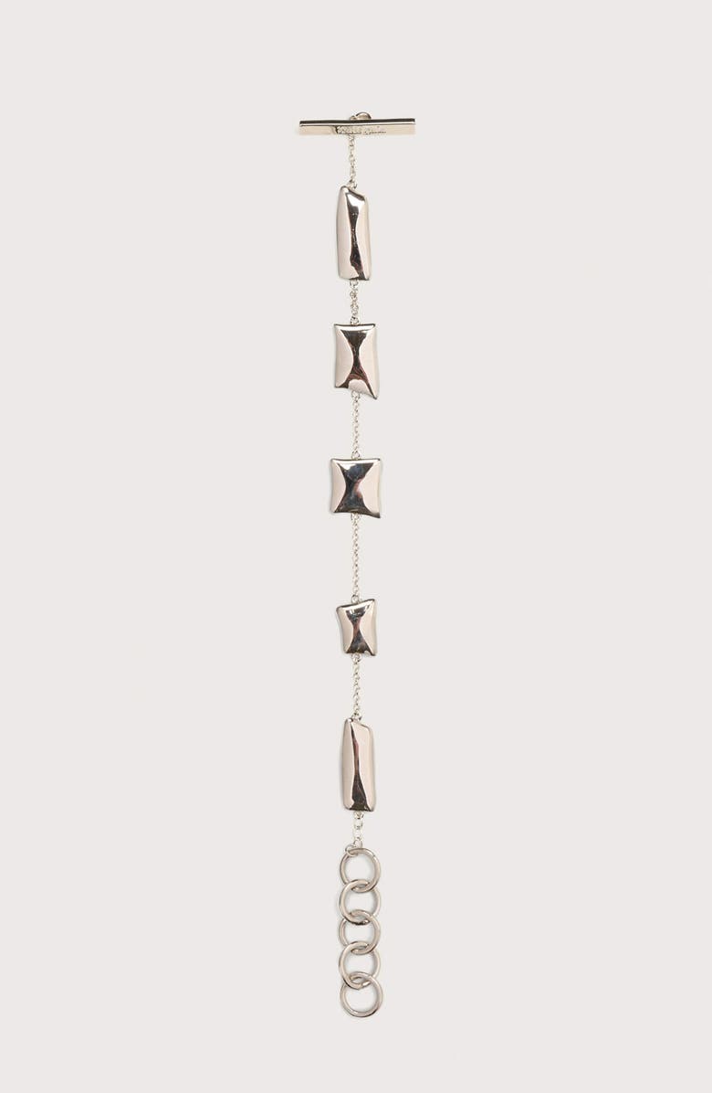 Cult Gaia Malaya Anklet, Alternate, color, Shiny Silver