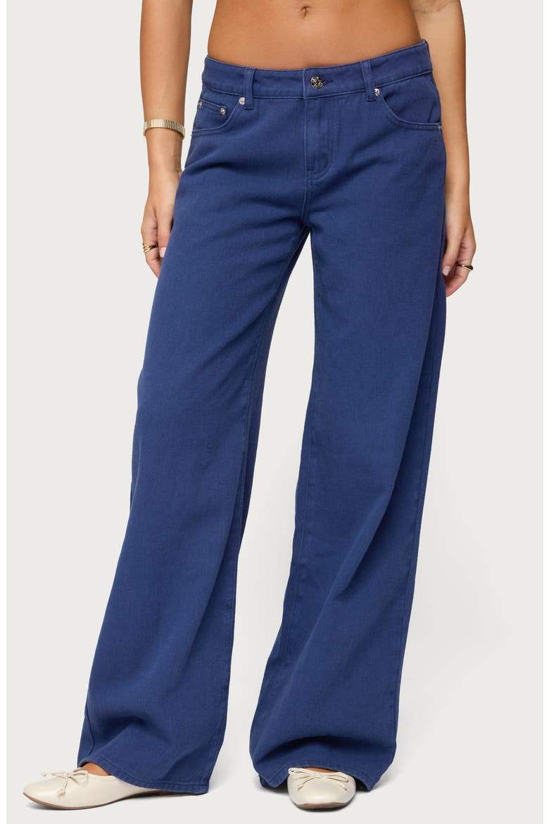 Daytime Low Rise Wide Leg Jeans, Main, color, NAVY