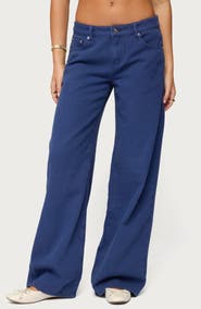 EDIKTED Daytime Low Rise Wide Leg Jeans