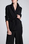 Kenneth Cole Vision Belted Stretch Twill Jacket