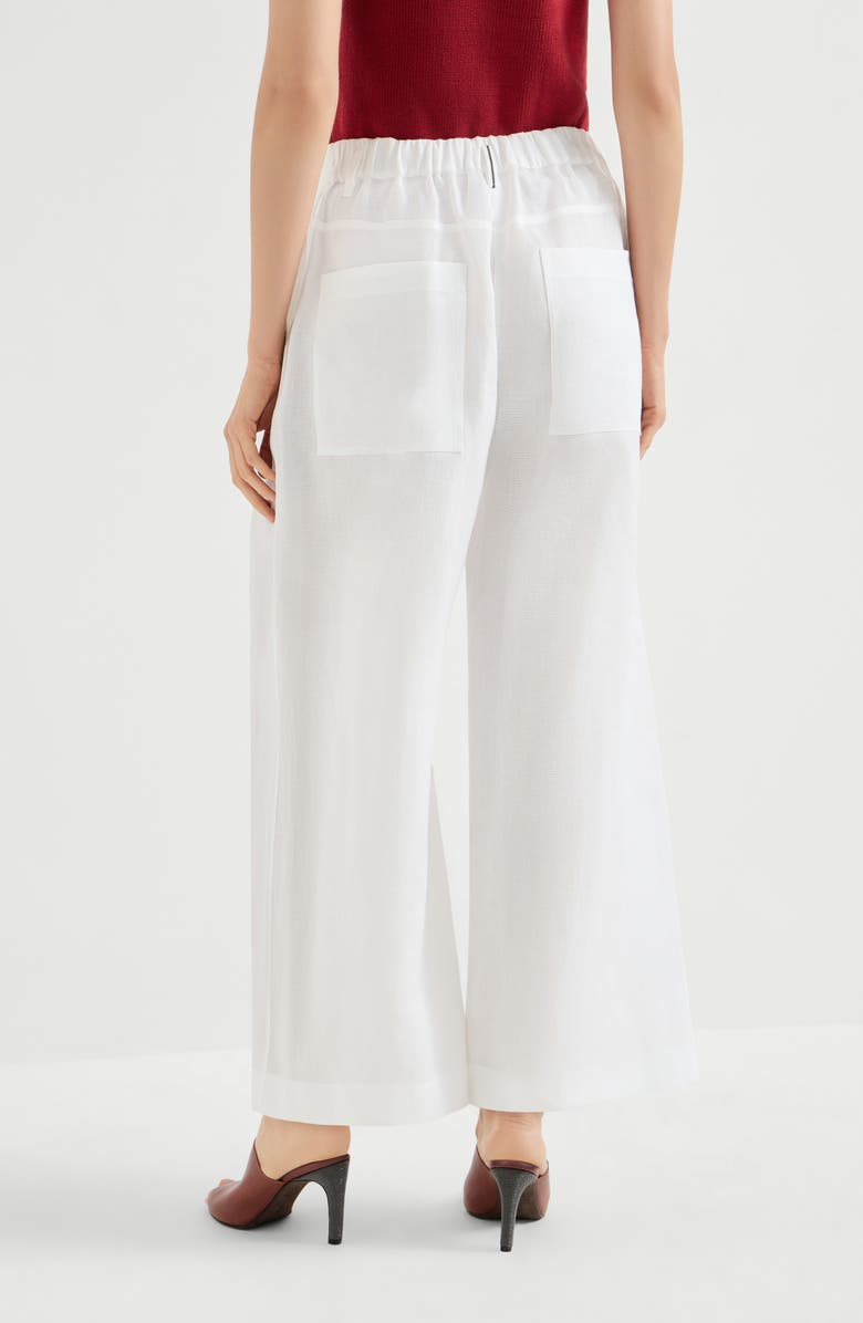 Brunello Cucinelli Pleated A-Line trousers, Alternate, color, White