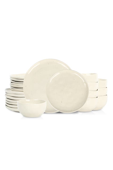Mirella Stoneware 24-piece Dinnerware Set