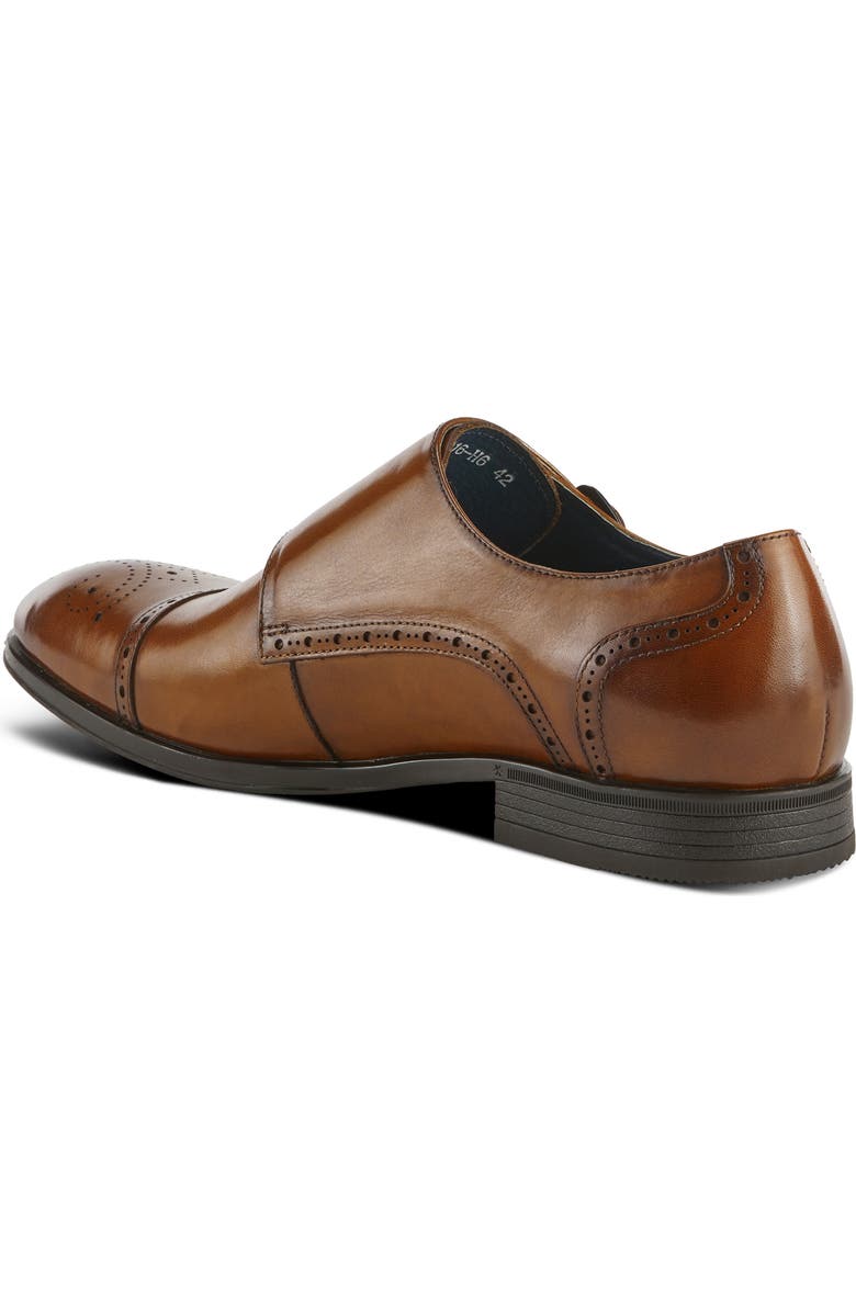 Spring Step Ezra Double Monk Strap Leather Loafer, Alternate, color, Camel